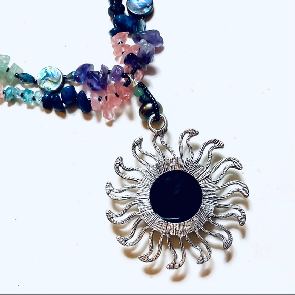 Handmade Summer Sunsets on the Patio Statement Necklace - Picture 9 of 16